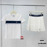 Chân Váy Thể Thao Chính Hãng Sergio Tacchini Màu Trắng Cạp Navy TWSK10951-OWS