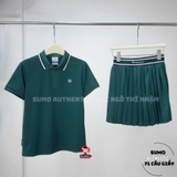 Áo Thể Thao Chính Hãng Sergio Tacchini Carapoint Zip-Neck Pique Short-Sleeve Polo - màu Xanh Lá TWPQ12151-GND