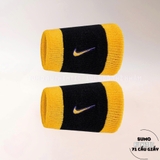Băng Tay Thể Thao Chính Hãng Nike Swoosh Classic Double Wide Wristbands - màu Đen Vàng BN4000-009