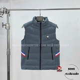 Áo Phao Thể Thao Chính Hãng Lecoq Spotif Puffer Gilet Jacket - màu Xám Đen LEM23Q30501-SMWM