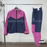 Bộ Thể Thao Chính Hãng Nike Tech Woven Jacket Nylon Windrunner Set - màu Đen Hồng HM7151-437/HM7158-437