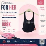 Áo Nữ Thể Thao Chính Hãng Pom Pêche màu đen bra-IIRA