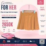 Chân Váy Thể Thao Chính Hãng Wilson Classic Pleated Mini Skirt - màu Nâu WW00311531-DKL