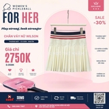 Chân Váy Thể Thao Chính Hãng Wilson Midtown Tennis Skirt - màu Kem WW00160531-GY1