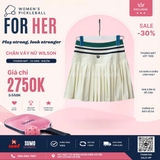 Chân Váy Thể Thao Chính Hãng Wilson Midtown Tennis Skirt - màu Trắng WW00160511-WTA