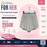 Chân Váy Thể Thao Chính Hãng Wilson Split Court Shorts - màu Nâu WW00602511-DKN
