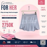 Chân Váy Thể Thao Chính Hãng Wilson Midtown Wrap Skirt- màu Xanh Dương Nhạt WW00313531-LBM