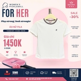 Áo Thể Thao Chính Hãng Fila Women's Tennis Henley Short Sleeve Round Neck - màu Trắng FS2RSH2351F-OWH