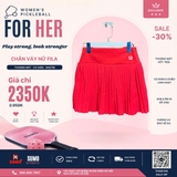 Chân Váy Thể Thao Chính Hãng Fila Tennis High-Rise Pleated Skirt - màu Đỏ FS2SKH2351F-RED