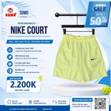 Quần Thể Thao Chính Hãng Nike Court Slam Dri-Fit Tennis Shorts - màu Vàng Chanh FZ6899-331
