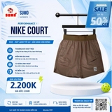 Quần Thể Thao Chính Hãng Nike Court Advantage Dri-FIT 8in - màu Nâu FZ9323-259