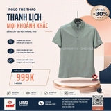 Áo Polo Adidas Nam Chính Hãng màu xanh lá nhạt- JJ1726