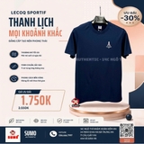 Áo Thể Thao Chính Hãng Lecoq cổ tròn - màu Xanh Dương L242MCNA0311-D01