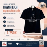 Áo Thể Thao Chính Hãng Lecoq cổ tròn - màu Đen L241MCNA0312-B01