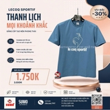 Áo Thể Thao Chính Hãng Lecoq cổ tròn - màu Xanh Dương L241MCNA0312-D08