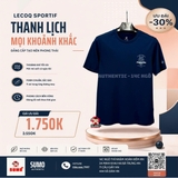 Áo Thể Thao Chính Hãng Lecoq cổ tròn - màu Xanh Navy L252MCNRTS05-D21
