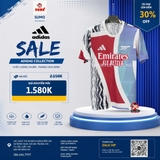 Áo Adidas Chính Hãng Men Arsenal FC Pre-season Shirts Red White Soccer AFC Tee Jersey JE7562