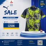 Áo Thể Thao Chính Hãng Puma INDIVIDUAL CUP SHIRT - màu Xanh Lá 660199-08