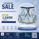 Quần Thể Thao Nam Nike Chính Hãng Màu Xanh - Jordan Diamond FN5804-436