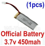 XK K110 Parts-26 Official 3.7v 450mah Battery(1pcs) (1)