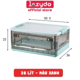 Thùng Nhựa PP Đựng Đồ Gấp Gọn, Có Nắp Đậy Kín Gấp Gọn Thông Minh 38L Đựng Sách, Quần Áo, Đồ Chơi Đa Năng LAZYDO (LZ-0512) – ảnh 11