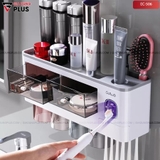 Kệ Đa Năng & Bộ Nhả Kem Đánh Răng Kèm Cốc Dán Tường Cao Cấp | Phiên Bản Nhiều Màu Sắc | OENON – ảnh 2