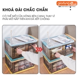 Hộp Nhựa Đựng Đồ Lớn, Trong Suốt 50L, Có Nắp & Bánh Xe Cao Cấp Đựng Đồ Chơi, Quần Áo, Để Sau Xe Ô tô – ảnh 8