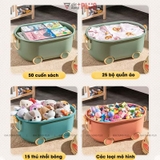 Thùng Nhựa PP 80 Lít Đựng Đồ Đa Năng - Nắp Đậy Có Thể Xếp Lego - Có Tay Kéo & Bánh Xe Lăn – ảnh 5