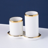 🔴OUTLET | Kệ đựng ống đũa bằng gốm sứ - kệ gỗ, có đĩa hứng nước sạch sẽ phong cách Bắc Âu – ảnh 26