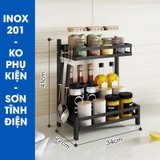 Kệ Đựng Gia Vị, Chai Lọ 2 Tầng & 3 Tầng INOX 304 Đặt Bàn Cao Cấp – ảnh 10