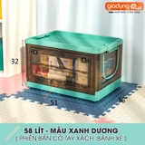 🔴OUTLET | Thùng Đựng Đồ Chơi, Gấu Bông Gấp Gọn Cao Cấp Cho Trẻ Em (Có Bánh Xe & Tay Xách, Nắp Đậy) – ảnh 14