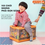 🔴OUTLET | Thùng Đựng Đồ Chơi, Gấu Bông Gấp Gọn Cao Cấp Cho Trẻ Em (Có Bánh Xe & Tay Xách, Nắp Đậy) – ảnh 2