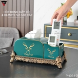 【Xả Kho】Hộp Đựng Giấy Ăn Đặt Bàn Gốm Sứ Xanh Ngọc Lục Bảo Cao Cấp | Phong Cách Bắc Âu Với Bộ Hươu Quý Tộc – ảnh 10