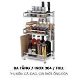 Kệ Đựng Gia Vị, Chai Lọ 2 Tầng & 3 Tầng INOX 304 Đặt Bàn Cao Cấp – ảnh 17
