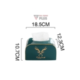 【Xả Kho】Hộp Đựng Giấy Ăn Đặt Bàn Gốm Sứ Xanh Ngọc Lục Bảo Cao Cấp | Phong Cách Bắc Âu Với Bộ Hươu Quý Tộc – ảnh 8