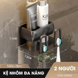 Kệ để bàn chải đánh răng dán tường nhôm chống gỉ, kệ dán tường kèm cốc, chịu lực tốt – cho nhà tắm – ảnh 26