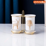 🔴OUTLET | Bộ ống đựng đũa sứ đựng đũa, thìa, muỗng cao cấp kèm khung thép xuất Nhật – ảnh 25