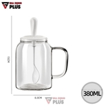 Lọ đựng gia vị thuỷ tinh borosilicate muỗng liền nắp thông minh viền inox 304, 220ml & 350ml PHALEDO – ảnh 18