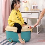 Thùng Nhựa PP 80 Lít Đựng Đồ Đa Năng - Nắp Đậy Có Thể Xếp Lego - Có Tay Kéo & Bánh Xe Lăn – ảnh 3