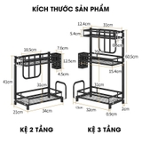 Kệ Đựng Gia Vị, Chai Lọ 2 Tầng & 3 Tầng INOX 304 Đặt Bàn Cao Cấp – ảnh 6