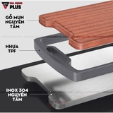 Thớt hai mặt gỗ mun nguyên tấm (nhập khẩu Congo) & INOX 304 cao cấp - JIANXIA – ảnh 7