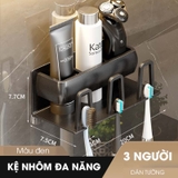 Kệ để bàn chải đánh răng dán tường nhôm chống gỉ, kệ dán tường kèm cốc, chịu lực tốt – cho nhà tắm – ảnh 27