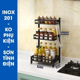 Kệ Đựng Gia Vị, Chai Lọ 2 Tầng & 3 Tầng INOX 304 Đặt Bàn Cao Cấp – ảnh 12
