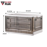 🔴OUTLET | Thùng Đựng Đồ Gấp Gọn 82 Lít Cực Lớn Để Quần Áo, Đồ Dùng Gọn Gàng (Có Bánh Xe, Có Nắp, Ngăn Cửa) LAZYDO – ảnh 9