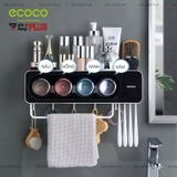 Bộ Kệ Để Bàn Chải Đánh Răng - Kèm Cốc Súc Miệng Úp Trong Kệ Trong Suốt Đa Năng Cho Phòng Tắm, Bồn Rửa Mặt | Ecoco Chính – ảnh 2