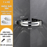 Kệ Góc Tường INOX 304 Cao Cấp Không Gỉ, Dán Tường Siêu Chắc Mà Không Cần Khoan (Kèm Keo Dán) | Moyang – ảnh 7