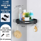 Kệ Góc Tường INOX 304 Cao Cấp Không Gỉ, Dán Tường Siêu Chắc Mà Không Cần Khoan (Kèm Keo Dán) | Moyang – ảnh 9
