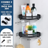 Kệ Góc Tường INOX 304 Cao Cấp Không Gỉ, Dán Tường Siêu Chắc Mà Không Cần Khoan (Kèm Keo Dán) | Moyang – ảnh 10