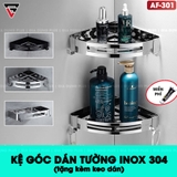 Kệ Góc Tường INOX 304 Cao Cấp Không Gỉ, Dán Tường Siêu Chắc Mà Không Cần Khoan (Kèm Keo Dán) | Moyang – ảnh 3