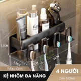Kệ để bàn chải đánh răng dán tường nhôm chống gỉ, kệ dán tường kèm cốc, chịu lực tốt – cho nhà tắm – ảnh 28